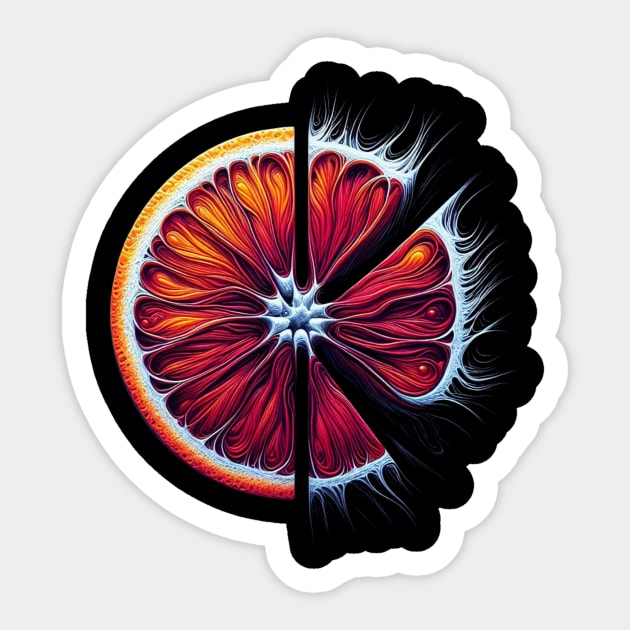 Surreal Orange Slice Sticker by JohnTy